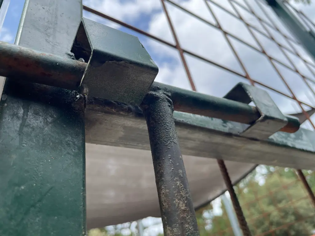 Estructura dañada por los perros